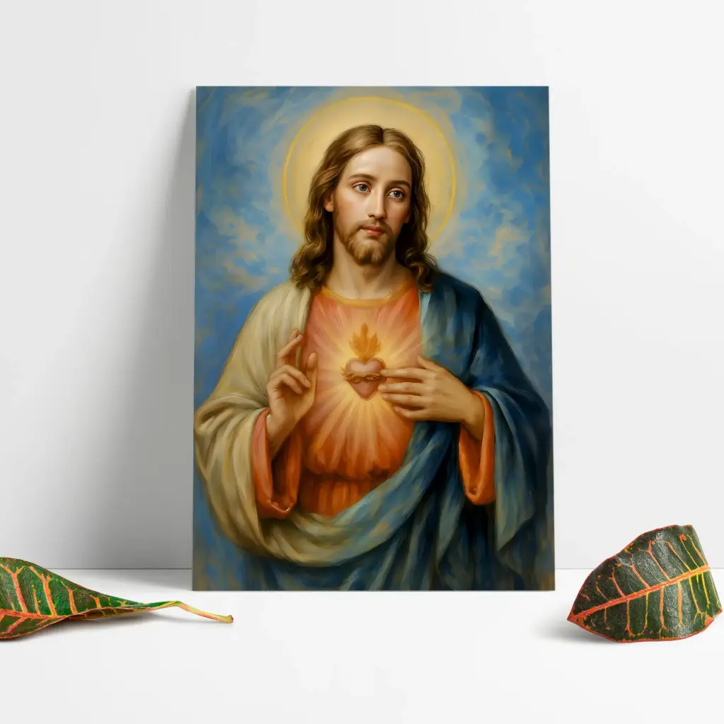 Cuadro Decorativo Religioso Sagrado Corazón De Jesús E5