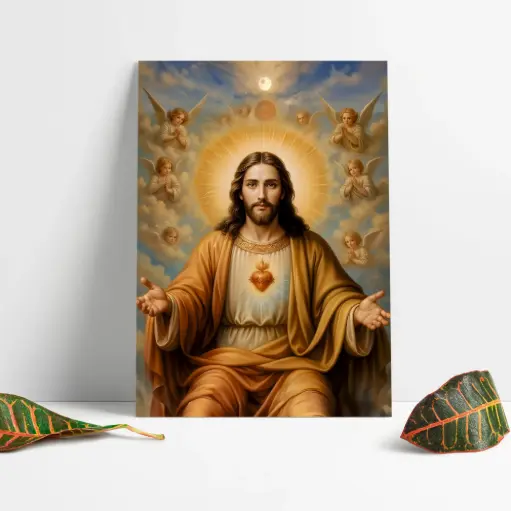 [CDRSCJE4] Cuadro Decorativo Religioso Sagrado Corazón De Jesús E4